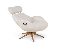 Relaxfauteuil ELEGANT - Beige / Walnoot THC-37-001-TZ