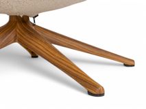 Relaxfauteuil ELEGANT - Beige / Walnoot THC-37-001-TZ