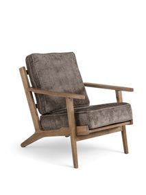 Fauteuil OSAKA - Massief Eik / Taupe MXF-294-000001
