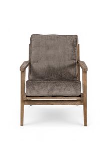 Fauteuil OSAKA - Massief Eik / Taupe MXF-294-000001