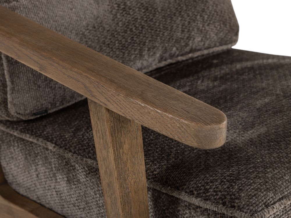Fauteuil OSAKA - Massief Eik / Taupe MXF-294-000001