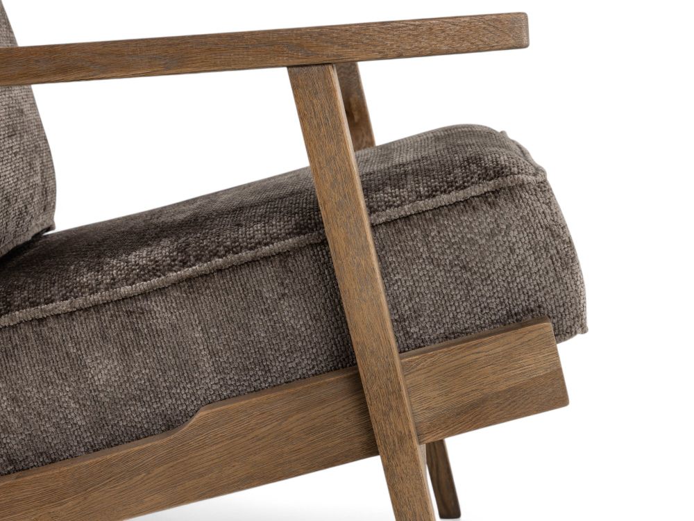 Fauteuil OSAKA - Massief Eik / Taupe MXF-294-000001