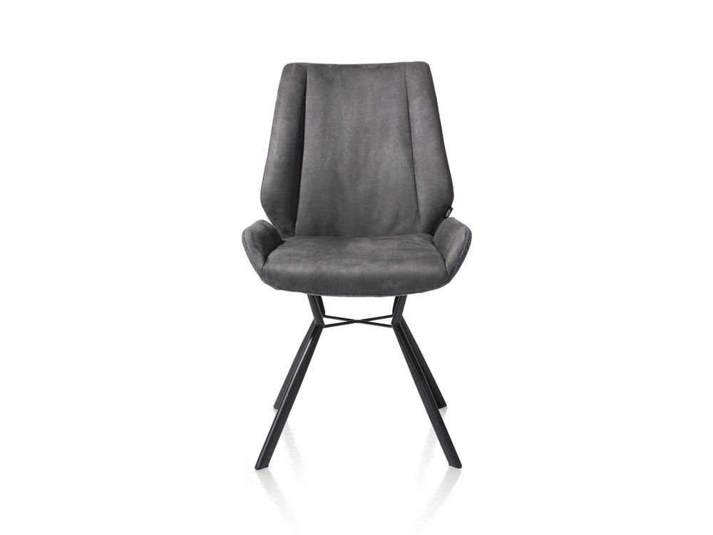 Set van 6 stoelen IVY - Antraciet / Koper C-HEH-289-TZ