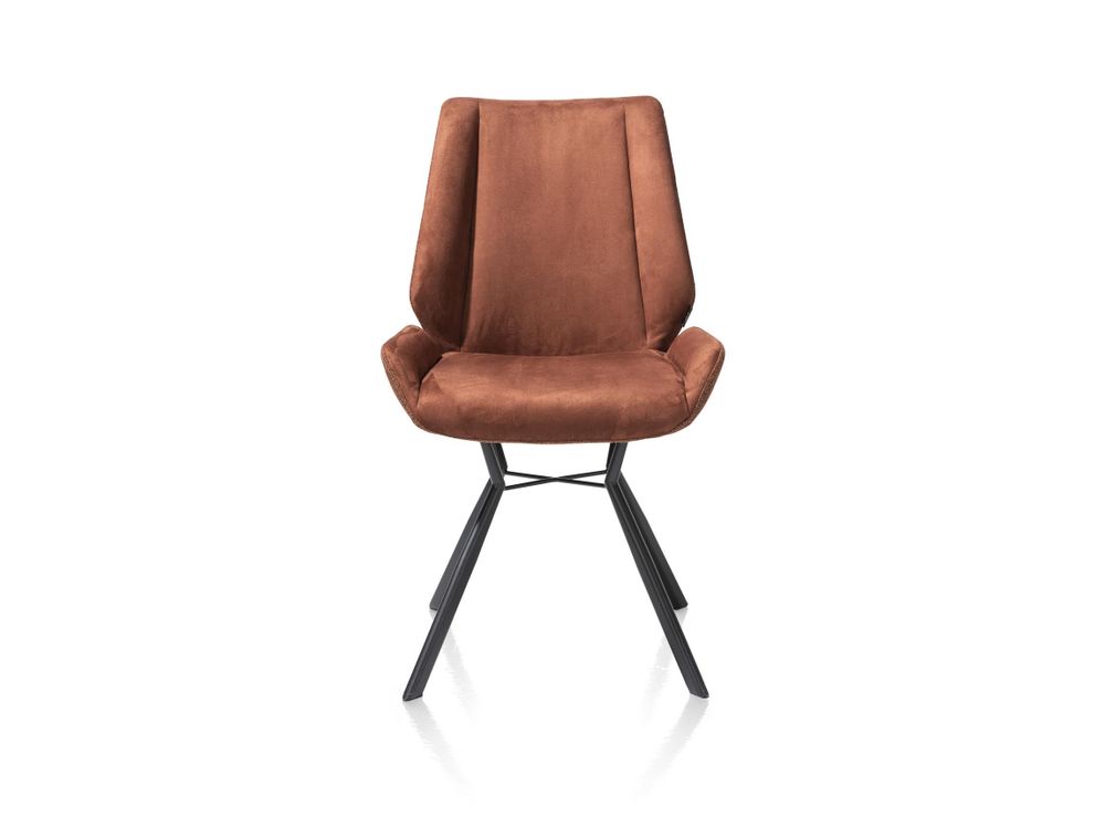 Set van 6 stoelen IVY - Antraciet / Koper C-HEH-289-TZ