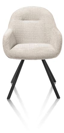 Set van 6 armstoelen CLINT - Olijf / Crème C-HEH-320-TZ