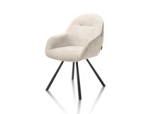Set van 6 armstoelen CLINT - Olijf / Crème C-HEH-320-TZ