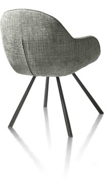 Set van 6 armstoelen CLINT - Olijf / Crème C-HEH-320-TZ