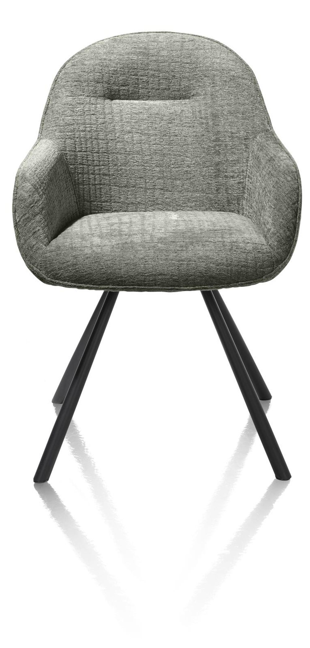 Set van 6 armstoelen CLINT - Olijf / Crème C-HEH-320-TZ