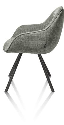 Set van 6 armstoelen CLINT - Olijf / Crème C-HEH-320-TZ