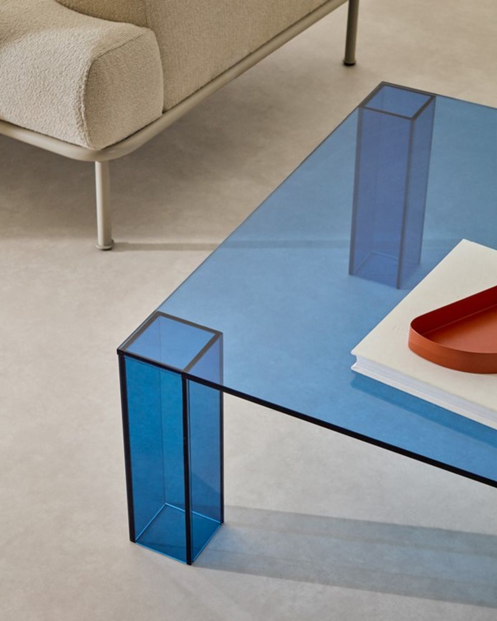 Salontafel ADULARIA - Donkergrijs glas KAV T0600054CC26