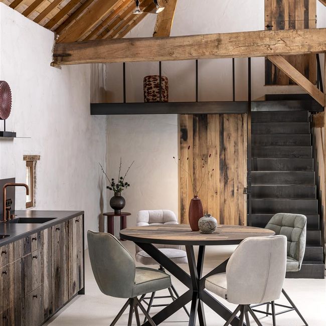 Draaibare barstoel BELL - Olijf