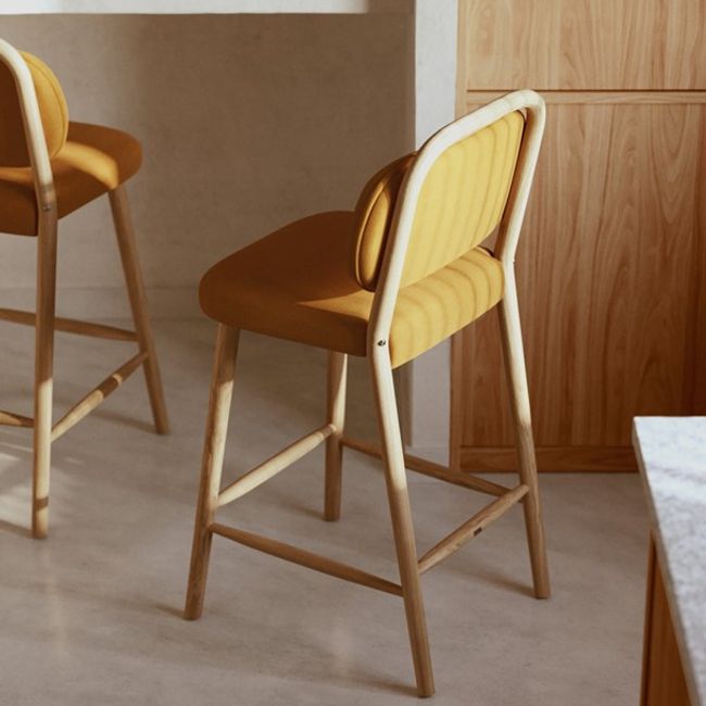 Barstoel HELDA - Beige Chenille