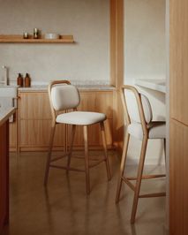 Barstoel HELDA - Mosterd Chenille KAV C0600041MY12H