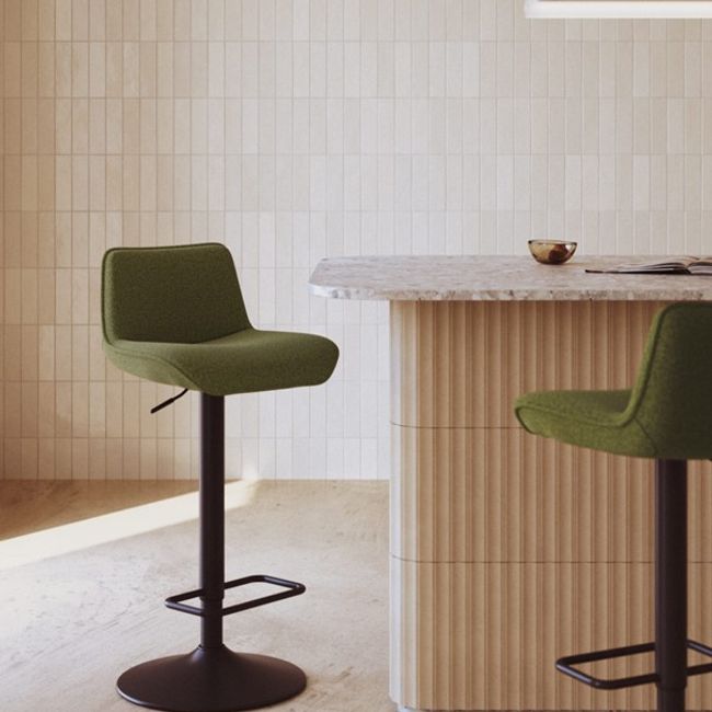 Barstoel ZENDA - Beige/Wit