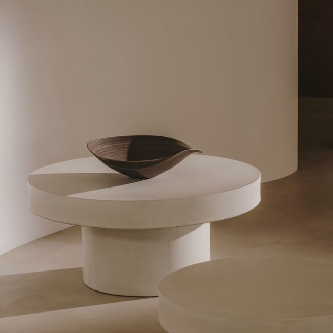 Salontafel AIGUABLAVA - Beige cement