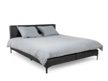 Boxspring VIENNA - Zwart lederlook SFD-83-000003-N100