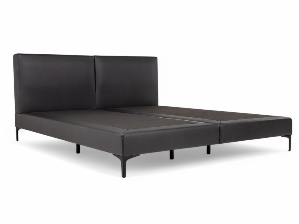 Boxspring VIENNA - Zwart lederlook SFD-83-000003-N100