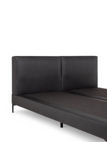 Boxspring VIENNA - Zwart lederlook SFD-83-000003-N100