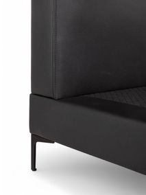 Boxspring VIENNA - Zwart lederlook SFD-83-000003-N100