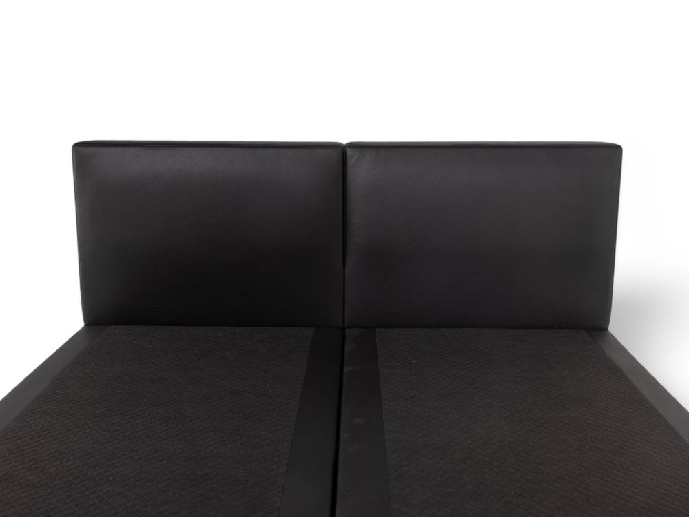 Boxspring VIENNA - Zwart lederlook SFD-83-000003-N100