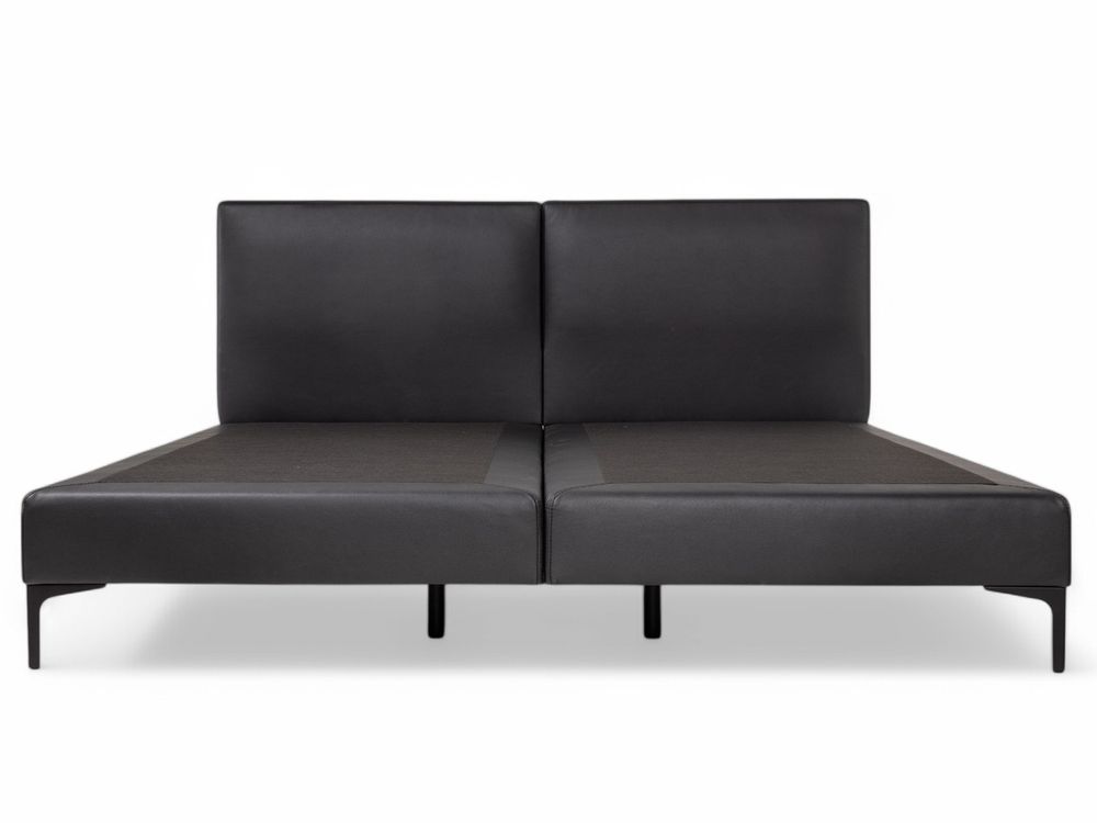 Boxspring VIENNA - Zwart lederlook SFD-83-000003-N100