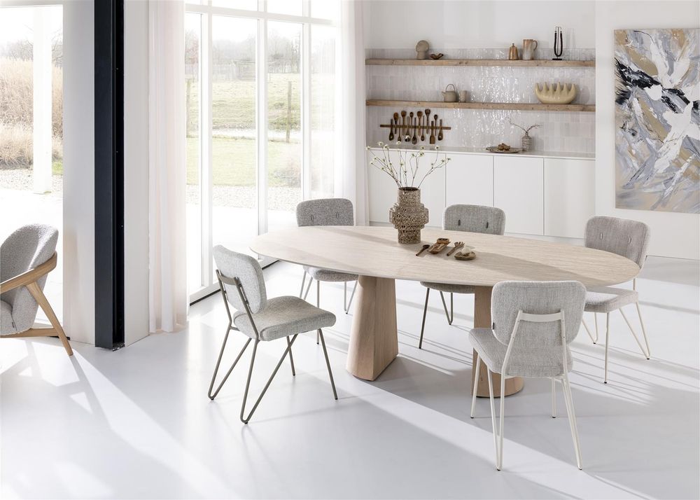 Eetkamerstoel JUNE - Grijs / Groen XOO 48904-GRN