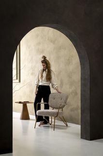 Fauteuil JUNE - Beige / Koper XOO 48502-2-LK-2022