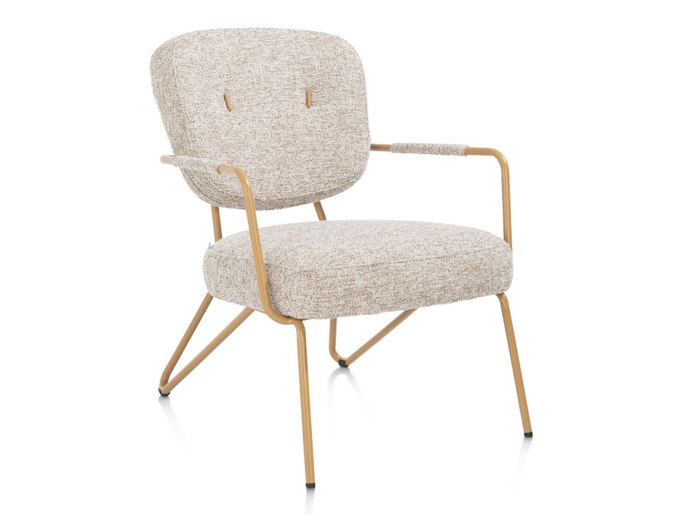Fauteuil JUNE - Beige / Koper XOO 48502-2-LK-2022