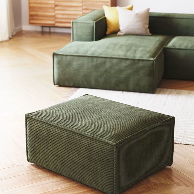 Poef BLOK - Groen corduroy