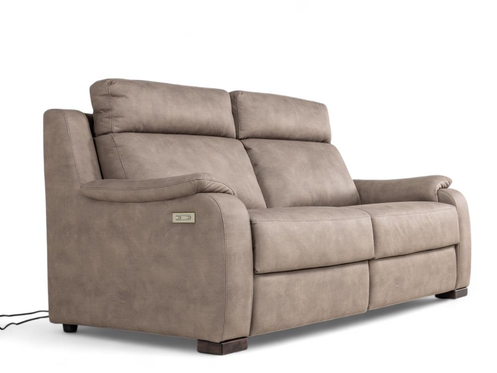 Set 2-zit en 2-zit met elektr. relaxen OTTO - Taup C-CAL-149-S1