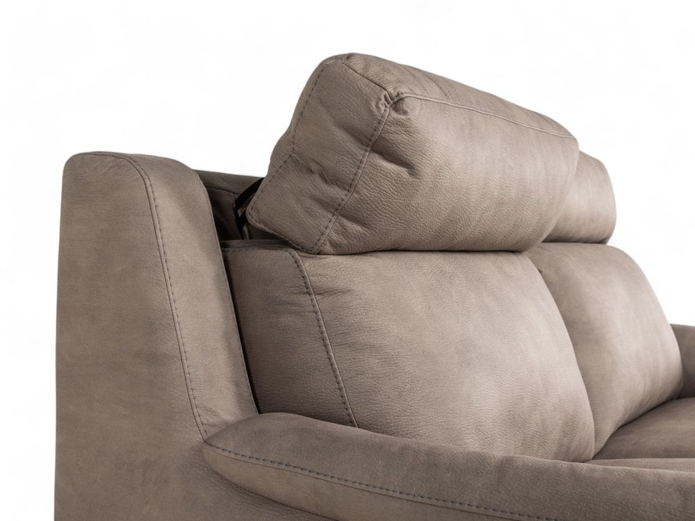 Set 2-zit en 2-zit met elektr. relaxen OTTO - Taup C-CAL-149-S1