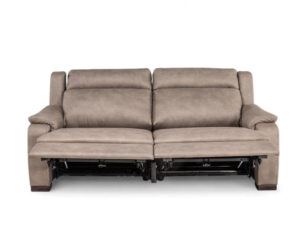 Set 2-zit en 2-zit met elektr. relaxen OTTO - Taup C-CAL-149-S1