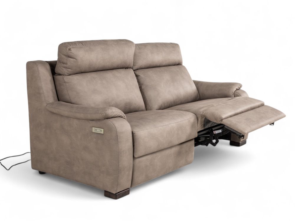 Set 2-zit en 2-zit met elektr. relaxen OTTO - Taup C-CAL-149-S1