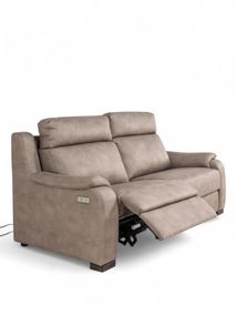 Set 2-zit en 2-zit met elektr. relaxen OTTO - Taup C-CAL-149-S1