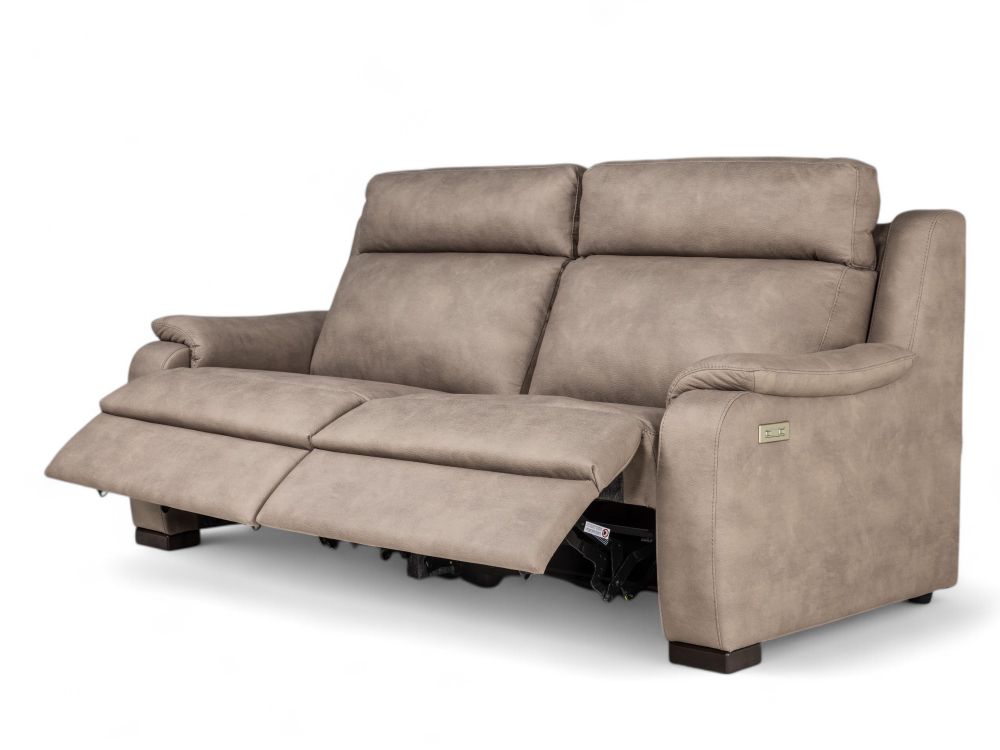 Set 2-zit en 2-zit met elektr. relaxen OTTO - Taup C-CAL-149-S1