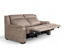 Set 2-zit en 2-zit met elektr. relaxen OTTO - Taup C-CAL-149-S1
