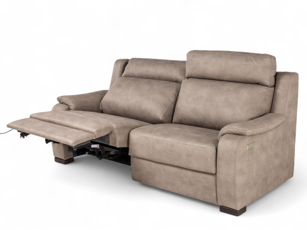 Set 2-zit en 2-zit met elektr. relaxen OTTO - Taup C-CAL-149-S1