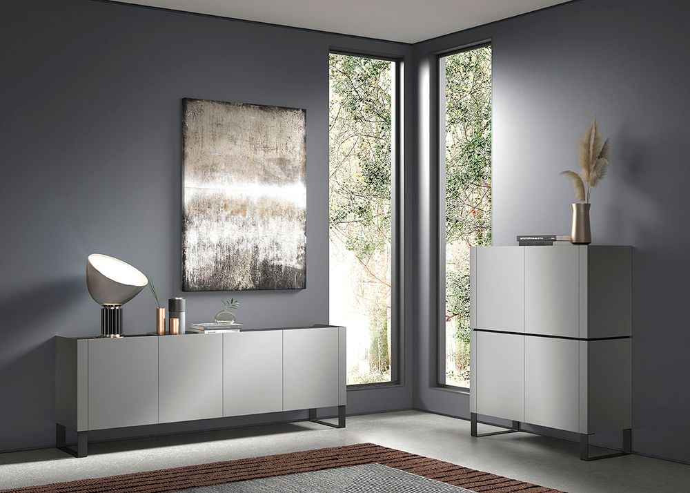 Eetkamerset TABU - Mat Zwart / Wit C-DFR-16-EK1