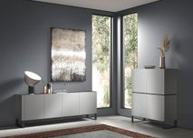 Eetkamerset TABU - Mat Zwart / Wit C-DFR-16-EK1