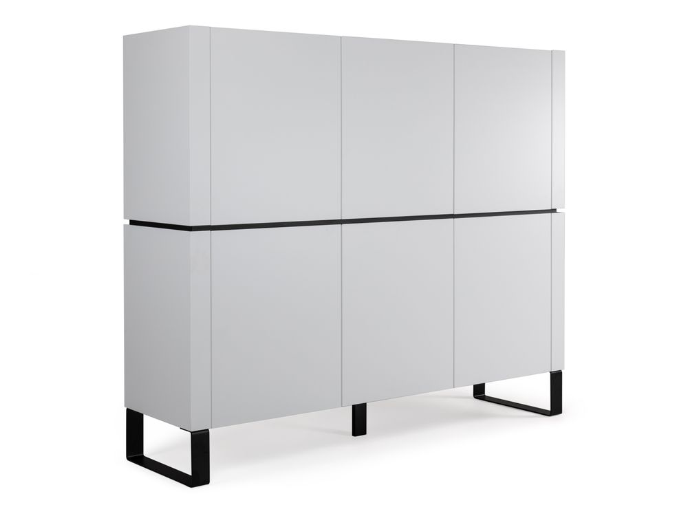 Eetkamerset TABU - Mat Zwart / Wit C-DFR-16-EK1