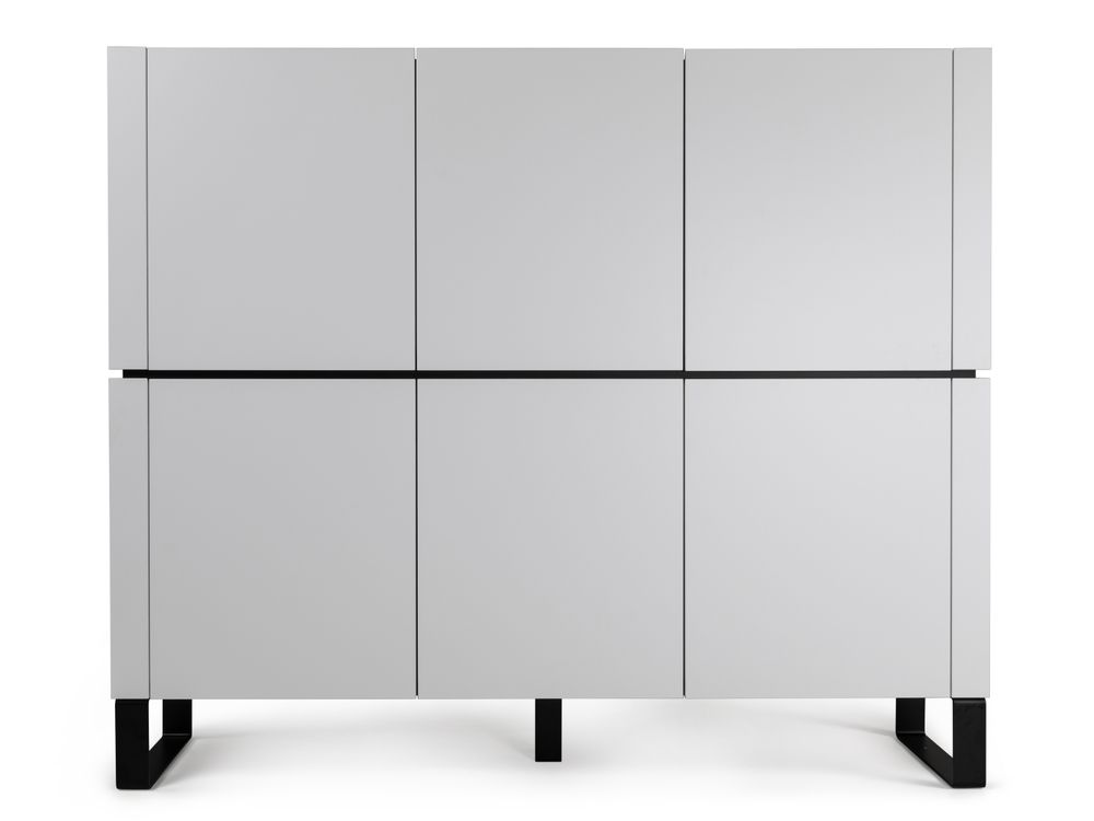 Eetkamerset TABU - Mat Zwart / Wit C-DFR-16-EK1