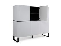 Eetkamerset TABU - Mat Zwart / Wit C-DFR-16-EK1