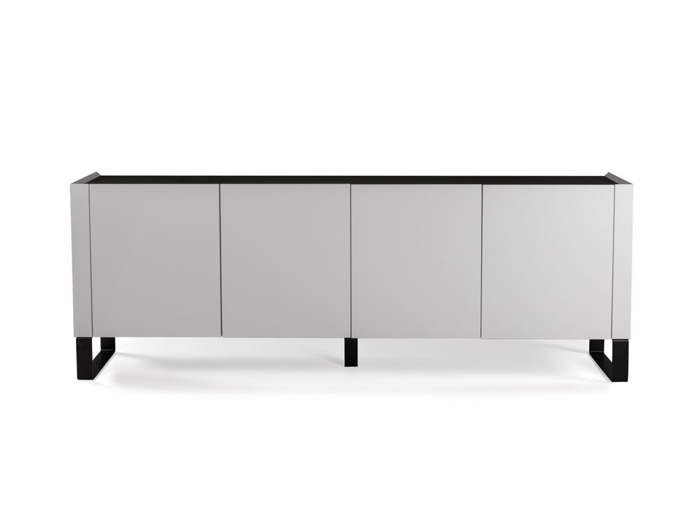 Eetkamerset TABU - Mat Zwart / Wit C-DFR-16-EK1