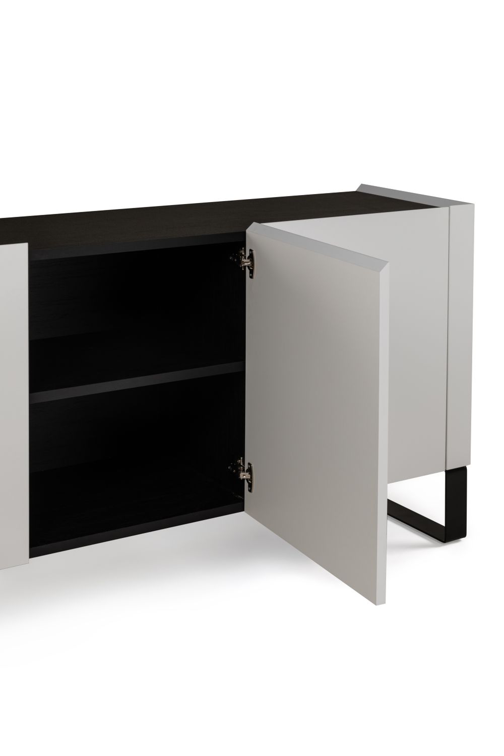 Eetkamerset TABU - Mat Zwart / Wit C-DFR-16-EK1