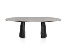 Eetkamertafel ARABAX - Marmerlook/Lichtgrijs XOO 46401-LGR