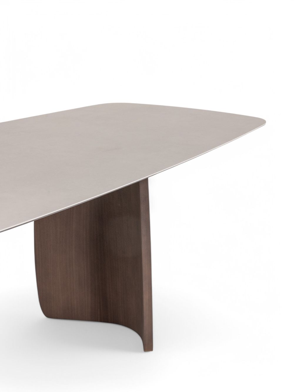 Eetkamertafel DOLMEN - Beige keramiek/Notelaar MOB-93-000016-K205-N12