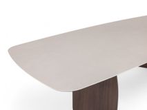 Eetkamertafel DOLMEN - Beige keramiek/Notelaar MOB-93-000016-K205-N12
