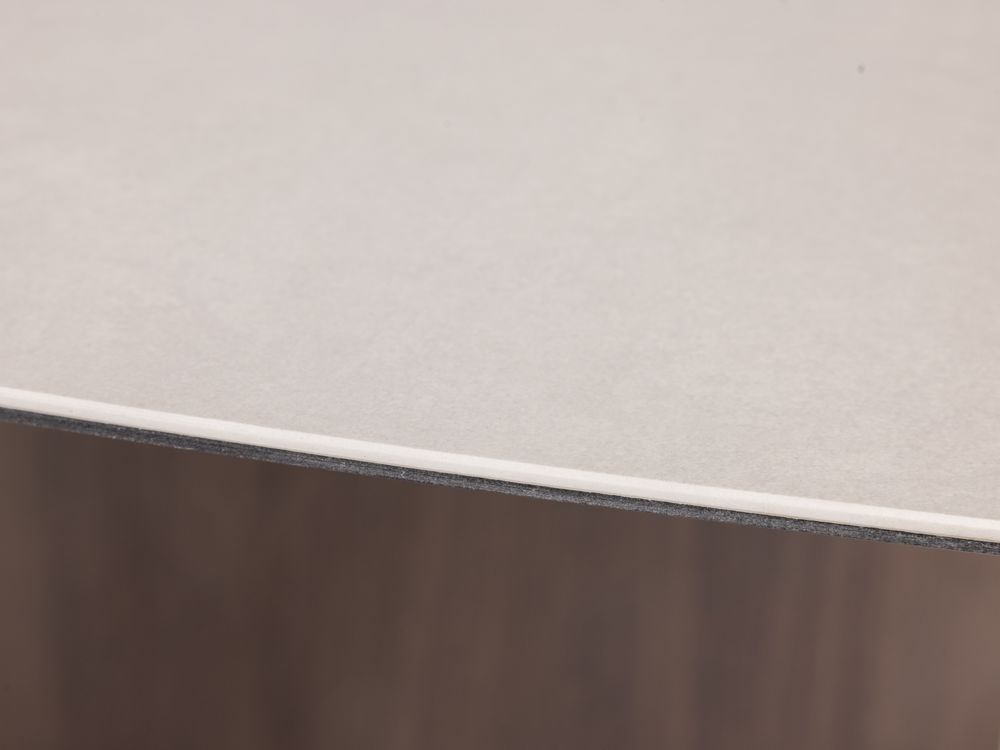 Eetkamertafel DOLMEN - Beige keramiek/Notelaar MOB-93-000016-K205-N12