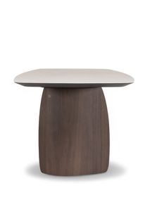 Eetkamertafel DOLMEN - Beige keramiek/Notelaar MOB-93-000016-K205-N12