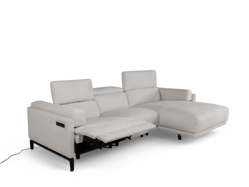 Hoekzetel met elektr. relax LIVIGNO - Berly Pearl C-RCR-94-HKS1